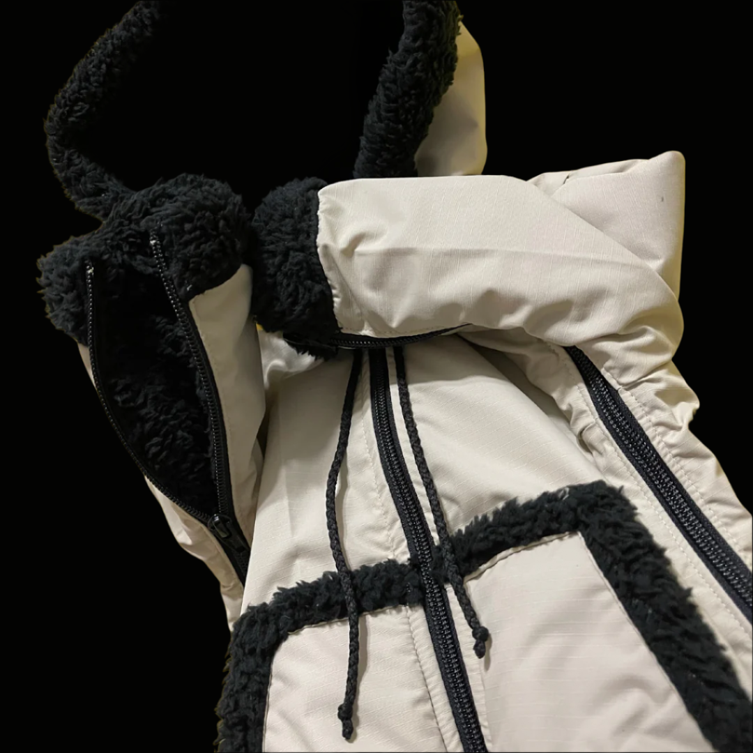 Close Up view of the unzipped sleeve of the SnuggleZip Jacket